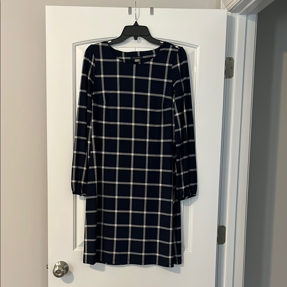 Navy Plaid Women's Dress
